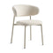 Oleandro Padded Chair with Metal Base  option T2H Aspen Sand / P46M Matte Pearl Beige