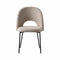 Tuka Mid Hole Dining Chair  option Taupe Cros / Matte Black