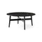 Abrey Round Coffee Table  option P18C Calacatta Black Marble Ceramic / P15L Ash Matt Black