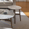 Abrey Side Table  option P2C White Marble Ceramic / P12 Ash Smoke