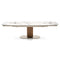 Cameo Extendable Dining Table  option P2C White Marble Ceramic