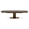 Cameo Extendable Dining Table  option P14C Bronze Ceramic