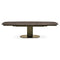 Cameo Extendable Dining Table  option P14C Bronze Ceramic