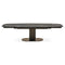 Cameo Extendable Dining Table  option P18C Calacatta Black Marble Ceramic