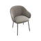 Holly Fab Upholstered Armchair with Metal Base  option SLV Boucle Hemp