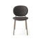 Inès Upholstered Dining Chair with Metal Base  option S0W Vintage Ash Grey / P29L Matt Bronze