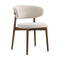 Oleandro Chair with Wood Base  option SLV Boucle Hemp / P12 Ash Smoke