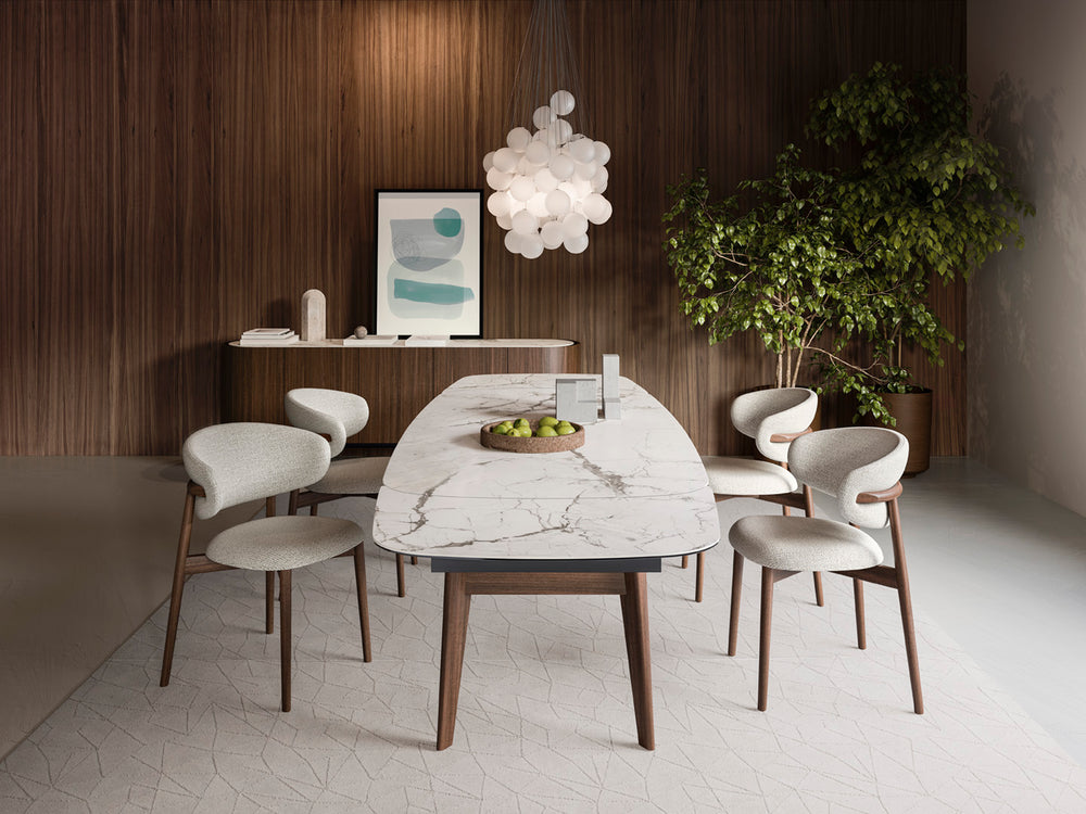 Oleandro Chair with Wood Base