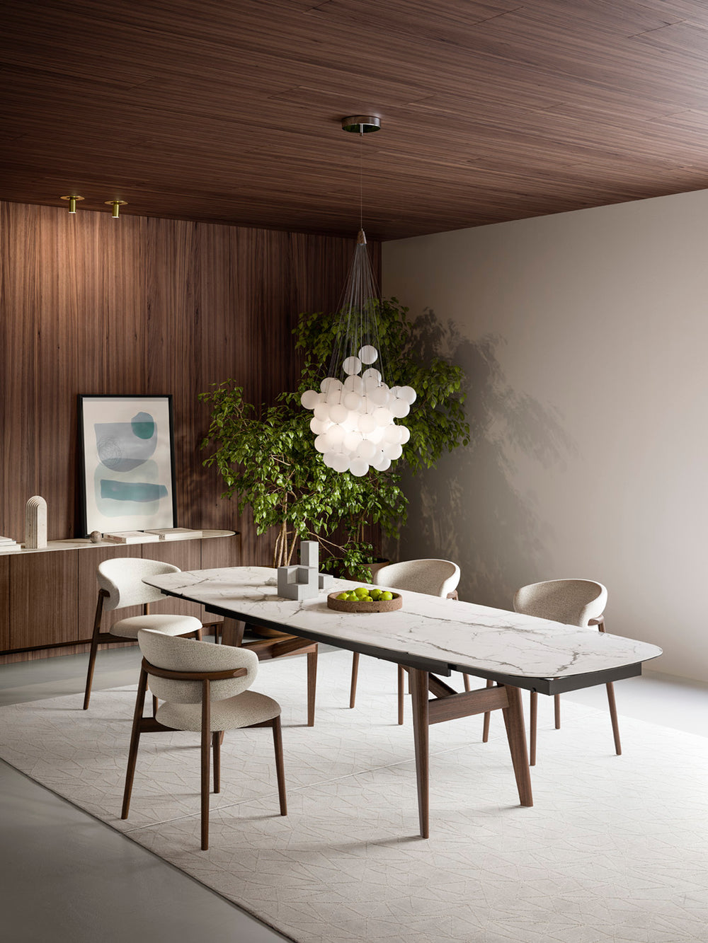 Oleandro Chair with Wood Base