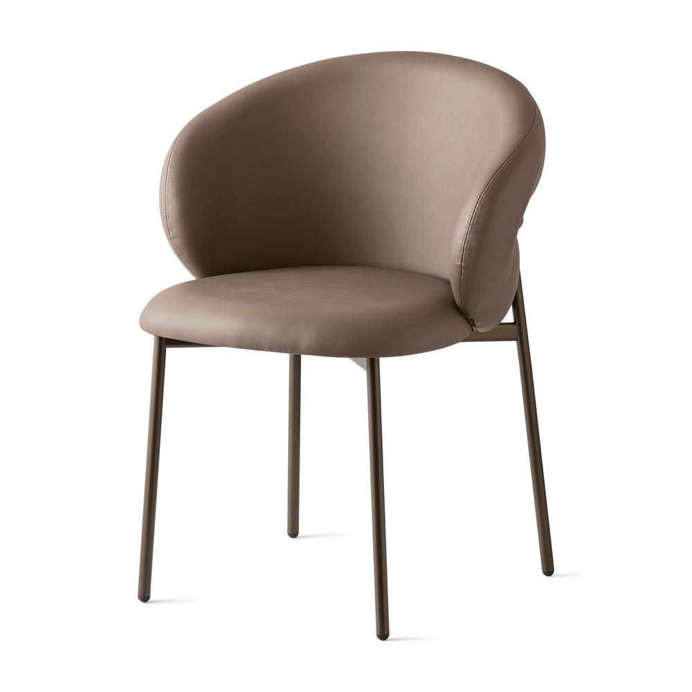 Oleandro Padded Armchair with Metal Base