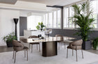 Oleandro Padded Armchair with Metal Base