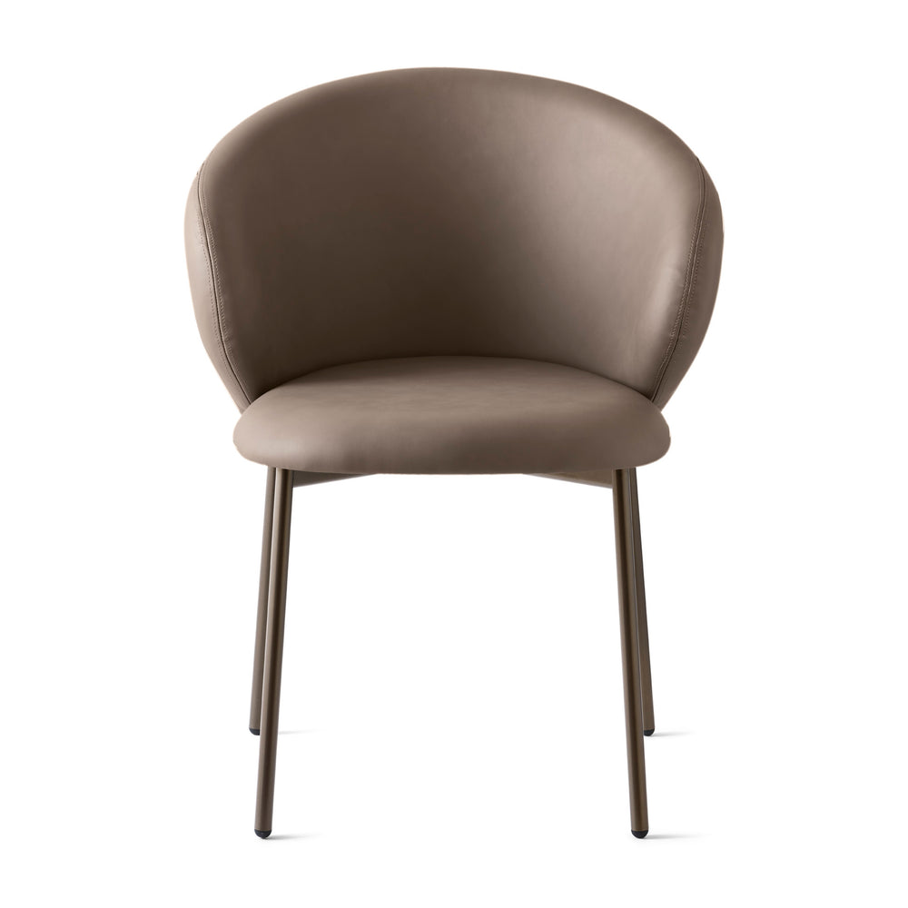 Oleandro Padded Armchair with Metal Base