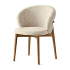 Oleandro Wooden Armchair with Upholstered Seat and Backrest