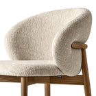 Oleandro Wooden Armchair with Upholstered Seat and Backrest