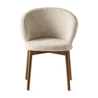 Oleandro Wooden Armchair with Upholstered Seat and Backrest