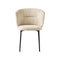 Sweel Upholstered Dining Chair with Metal Base  option SQM Paris Cream