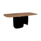 Twins Curved Dining Table  option P15 Matte Black