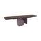 Twins Curved Extendable Dining Table  option P14C Bronze