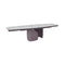 Twins Curved Extendable Dining Table  option P2C White Marble