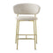 Oleandro Stool  option SLV Boucle Hemp / P175 Polished Brass