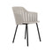 Choice Outdoor Dining Armchair with Metal Legs  option Taupe