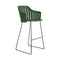 Choice Outdoor Stool with Metal Legs  option Dark Green