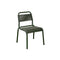 Al Dente Outdoor Stackable Chair  option Dark Green Aluminum / Dark Green Cane Line Weave