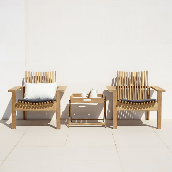 Amaze Outdoor Teak Stackable Lounge Chair