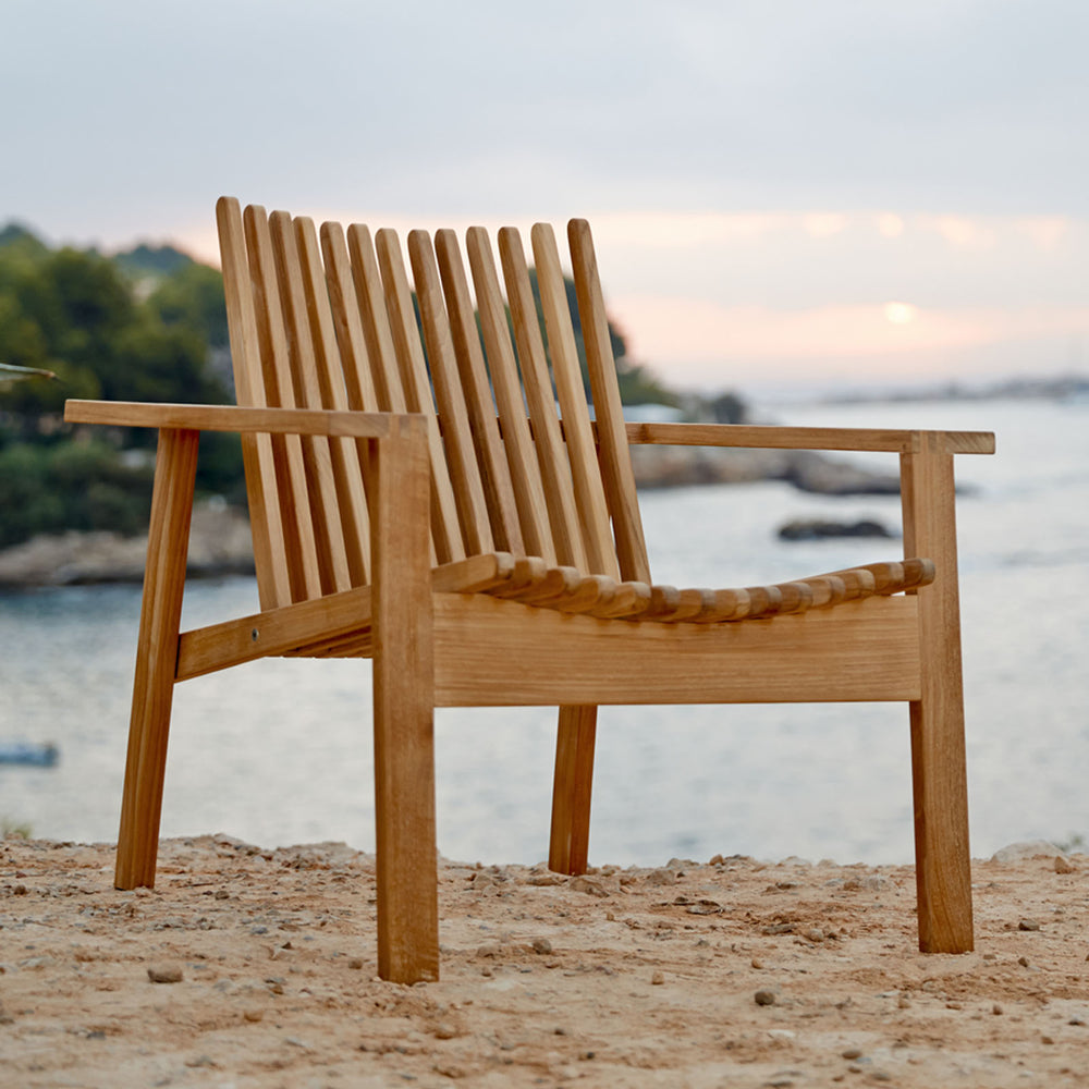 Amaze Outdoor Teak Stackable Lounge Chair
