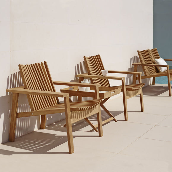 Amaze Outdoor Teak Stackable Lounge Chair