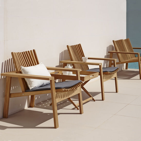 Amaze Outdoor Teak Stackable Lounge Chair
