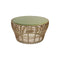 Basket Outdoor Coffee Table  option Green Lava Stone Glazed