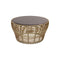 Basket Outdoor Coffee Table  option Taupe Lava Stone Glazed