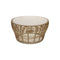 Basket Outdoor Coffee Table  option Travertine Look Ceramic