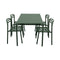 Bliss Outdoor Rectangular Dining Table Set  option Dark Green