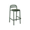 Bliss Outdoor Stackable Bar Stool  option Dark Green Aluminum