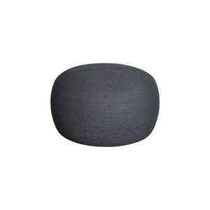 Dark Grey CaneLine Soft Rope / Large: 29.6 in diameter Circle Round Footstool OPEN BOX