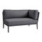 Conic Outdoor 2 Seater Sofa Left Module  option Grey Cane-Line Airtouch