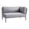 Conic Outdoor 2 Seater Sofa Left Module  option Light Grey Cane-Line Airtouch
