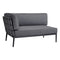 Conic Outdoor 2 Seater Sofa Right Module  option Grey Cane-Line Airtouch