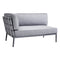 Conic Outdoor 2 Seater Sofa Right Module  option Light Grey Cane-Line Airtouch