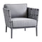 Conic Outdoor Lounge Chair  option Light Grey Cane-Line Airtouch
