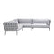 Conic Outdoor 4 Seater Sectional  option Light Grey Cane-Line Airtouch