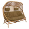 Hive Outdoor 2-Seater Sofa with Teak Base  option Turmeric Yellow Cane-Line Rise