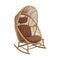 Hive Outdoor Rocking Chair  option Umber Brown Cane-Line Rise Seat/Back and Neck Cushion