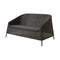 Kingston Outdoor 2 Seater Lounge Sofa  option Black Cane Line Natte