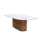Mellow Oval Dining Table  option Ceramic Travertine