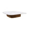 Mellow Square Coffee Table  option Ceramic Travertine