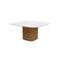 Mellow Square Dining Table  option Ceramic Travertine