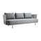 Moments Outdoor 3 Seater Sofa  option Grey Cane-Line Soft Rope Frame / Grey Cane-line AirTouch Cushion Set